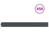 Lawn Edgings 50 pcs Anthracite 10x103 cm Cold-rolled Steel