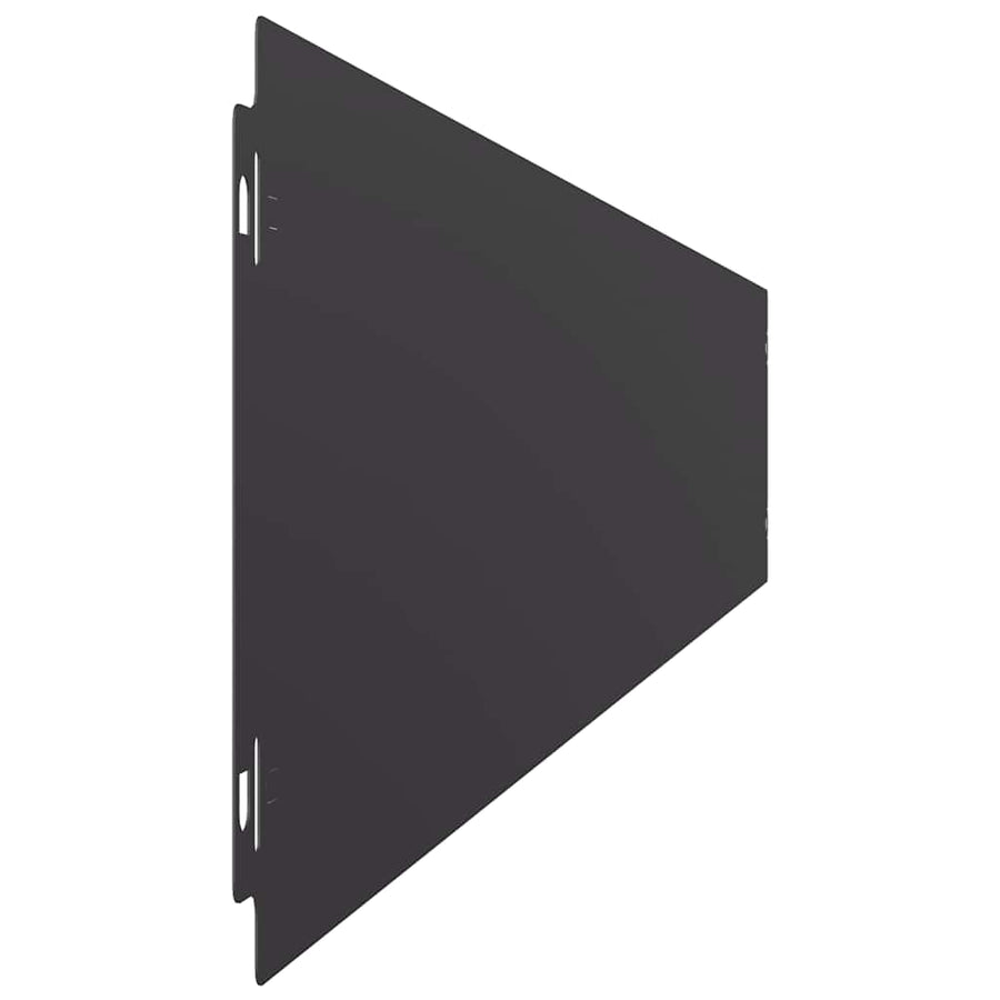 Lawn Edgings 50 pcs Black 15x103 cm Cold-rolled Steel