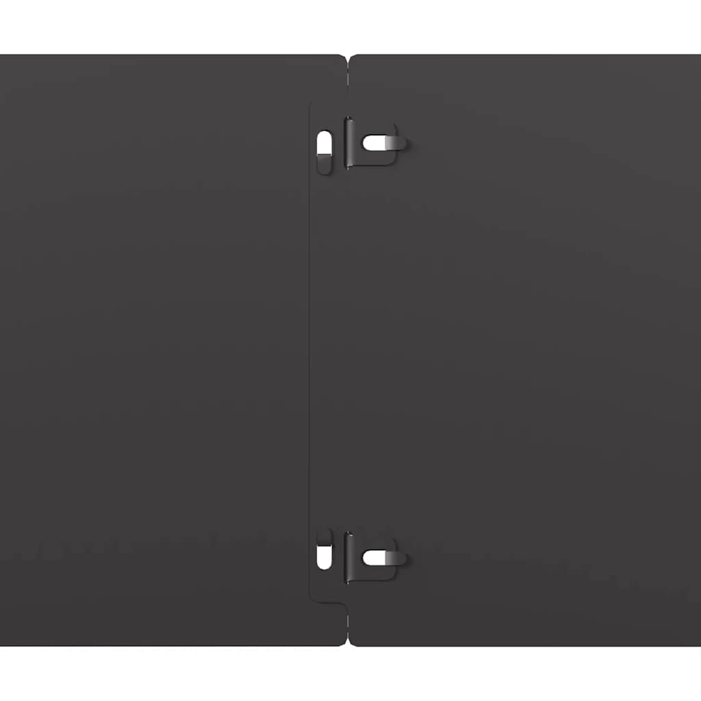 Lawn Edgings 10 pcs Black 20x103 cm Cold-rolled Steel