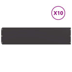 Lawn Edgings 10 pcs Black 25x103 cm Cold-rolled Steel