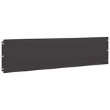 Lawn Edgings 10 pcs Black 25x103 cm Cold-rolled Steel - Top-Down View