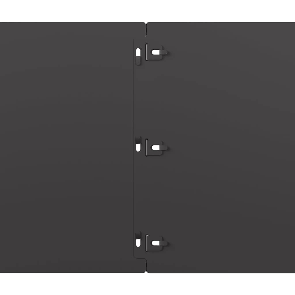 Lawn Edgings 10 pcs Black 25x103 cm Cold-rolled Steel