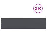 Lawn Edgings 10 pcs Anthracite 25x103 cm Cold-rolled Steel