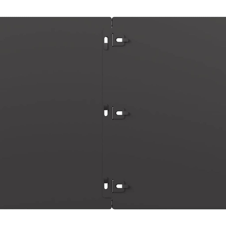 Lawn Edgings 20 pcs Black 25x103 cm Cold-rolled Steel