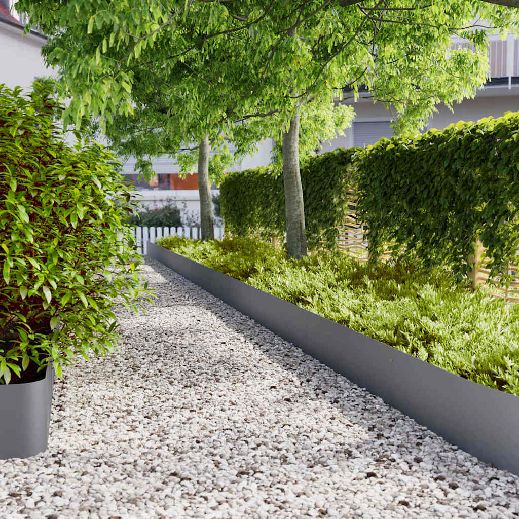 Lawn Edgings 20 pcs Anthracite 25x103 cm Cold-rolled Steel