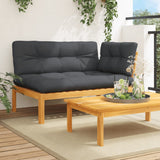 Garden Pallet Corner Sofa with Cushions Solid Wood Acacia