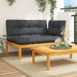 Garden Pallet Corner Sofa with Cushions Solid Wood Acacia
