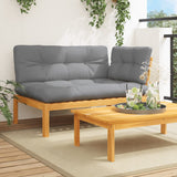 Garden Pallet Corner Sofa with Cushions Solid Wood Acacia