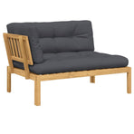 Garden Pallet Corner Sofa with Cushions Solid Wood Acacia
