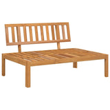 Garden Pallet Middle Sofa with Cushions Solid Wood Acacia