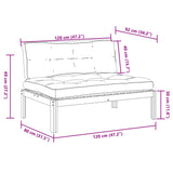 Garden Pallet Middle Sofa with Cushions Solid Wood Acacia