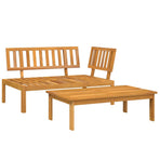 2 Piece Garden Pallet Sofa Set with Cushions Solid Wood Acacia