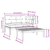 2 Piece Garden Pallet Sofa Set with Cushions Solid Wood Acacia