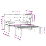 2 Piece Garden Pallet Sofa Set with Cushions Solid Wood Acacia - Extra Image