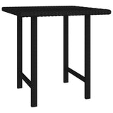 Garden Side Tables 3 pcs Black Poly Rattan - Top-Down View
