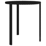 Garden Side Tables 3 pcs Black Poly Rattan - 45-Degree Angle