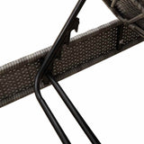 Sun Lounger with Cushions Grey 55x200x25.5cm Poly Rattan