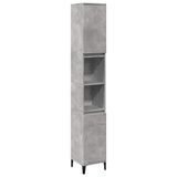 3 Piece Bathroom Furniture Set Concrete Grey Engineered Wood - Top-Down View