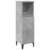 3 Piece Bathroom Furniture Set Concrete Grey Engineered Wood