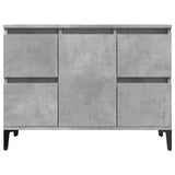 3 Piece Bathroom Furniture Set Concrete Grey Engineered Wood - Extra Image