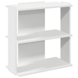 Bookcase 3-Tier White 60x30x60 cm Engineered Wood - Front View