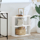 Bookcase 3-Tier White 60x30x60 cm Engineered Wood - Side View