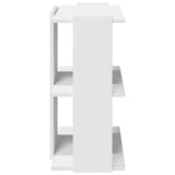 Bookcase 3-Tier White 60x30x60 cm Engineered Wood - 45-Degree Angle
