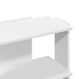 Bookcase 3-Tier White 60x30x60 cm Engineered Wood - Close-Up Angle