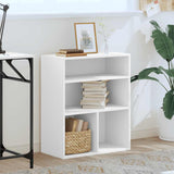 Book Cabinet White 60x30x71.5 cm Engineered Wood - Side View