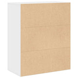 Book Cabinet White 60x30x71.5 cm Engineered Wood - Rear View
