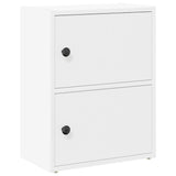 Bookcase White 40x24x52 cm Engineered Wood - Front View
