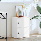 Bookcase White 40x24x52 cm Engineered Wood