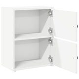 Bookcase White 40x24x52 cm Engineered Wood - 45-Degree Angle