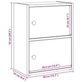Bookcase White 40x24x52 cm Engineered Wood - Extra Image