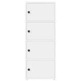 Bookcase White 40x24x102 cm Engineered Wood - Top-Down View