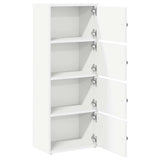 Bookcase White 40x24x102 cm Engineered Wood - 45-Degree Angle