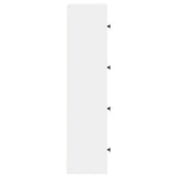 Bookcase White 40x24x102 cm Engineered Wood