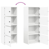 Bookcase White 40x24x102 cm Engineered Wood