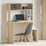 Desk with Shelves Sonoma Oak 100x45x140 cm Engineered Wood - Side View