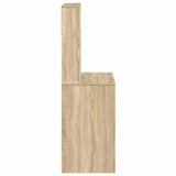Desk with Shelves Sonoma Oak 100x45x140 cm Engineered Wood - 45-Degree Angle