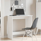 Desk White 80x40x75 cm Engineered Wood - Side View
