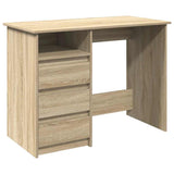 Desk Sonoma Oak 102x50x75 cm Engineered Wood - Front View