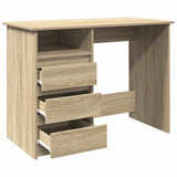 Desk Sonoma Oak 102x50x75 cm Engineered Wood - 45-Degree Angle