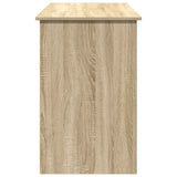Desk Sonoma Oak 102x50x75 cm Engineered Wood - Rear View