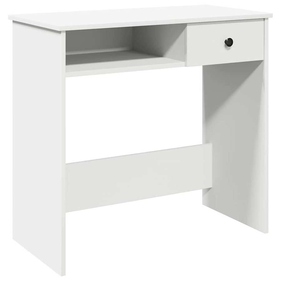 Desk White 80x40x75 cm Engineered Wood, image 2