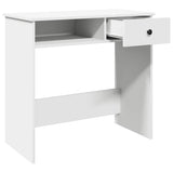 Desk White 80x40x75 cm Engineered Wood - Top-Down View