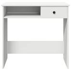 Desk White 80x40x75 cm Engineered Wood, image 5