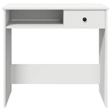Desk White 80x40x75 cm Engineered Wood - 45-Degree Angle