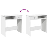 Desk White 80x40x75 cm Engineered Wood - Low Angle