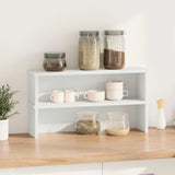 Kitchen Racks Stackable 2 pcs White 50x15x16 cm - Front View